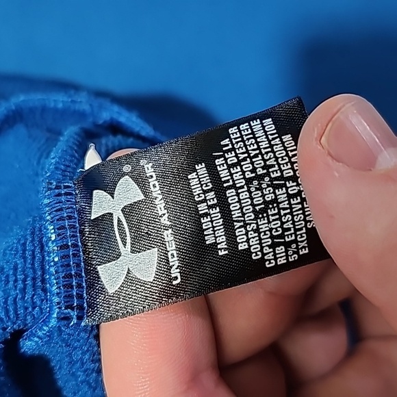 Under Armour blue medium zip up athletic hoodie - Picture 6 of 6